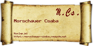 Morschauer Csaba névjegykártya